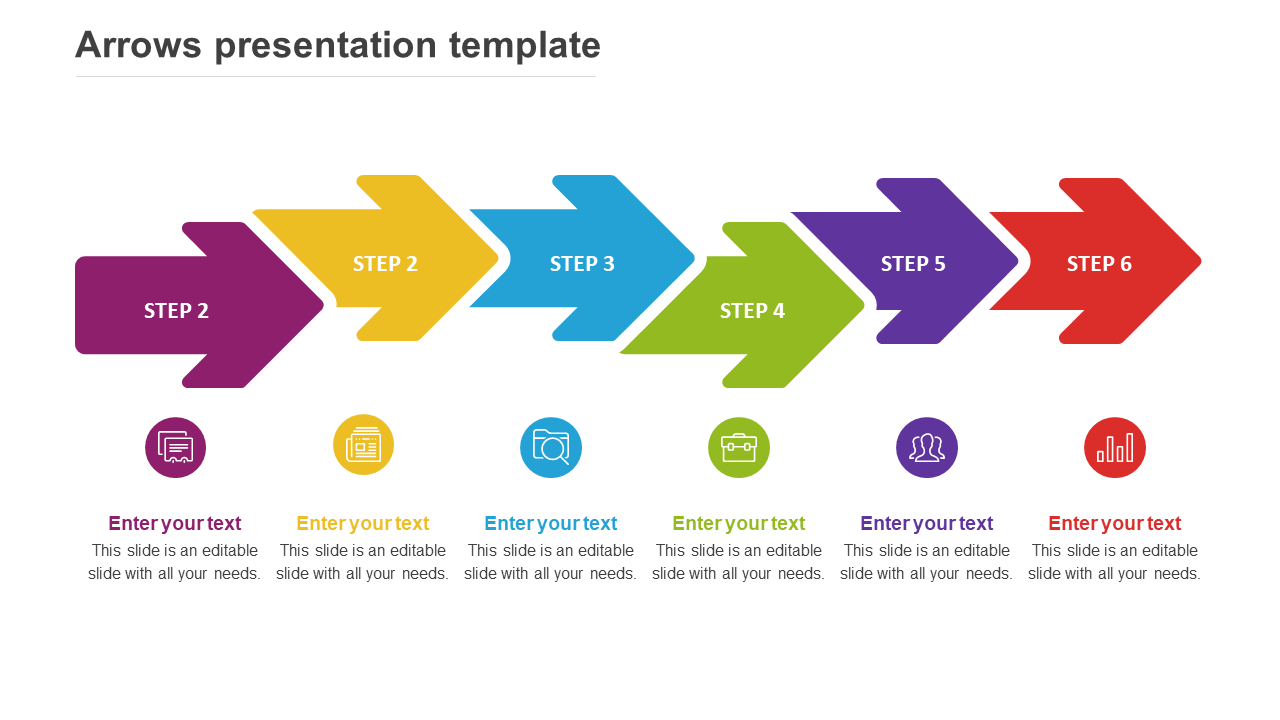 arrows presentation template design